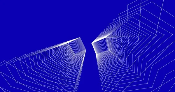 Mimari sanat konseptinde soyut çizgiler, minimum geometrik şekiller. 