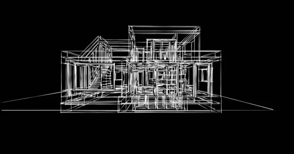 Abstrakcyjny Projekt Tapety Architektonicznej Cyfrowe Tło Koncepcyjne — Zdjęcie stockowe