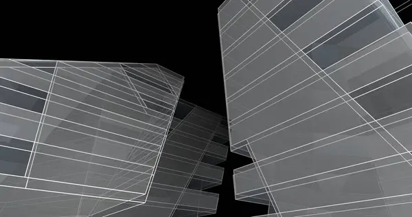 Abstrakti Arkkitehtoninen Tapetti Suunnittelu Digitaalinen Konsepti Tausta — kuvapankkivalokuva