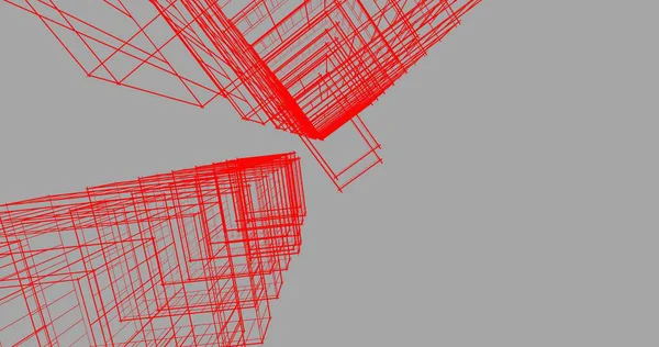 建筑墙纸设计 数字概念背景 — 图库照片