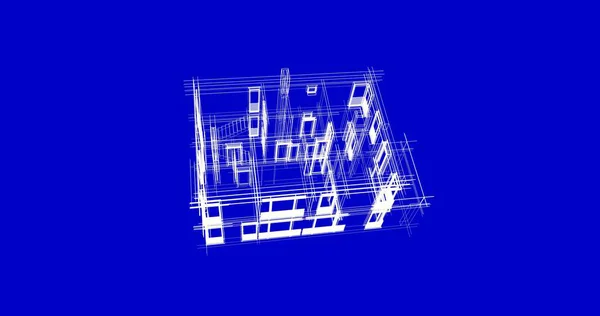 Disegno Astratto Carta Parati Architettonica Sfondo Concetto Digitale — Foto Stock