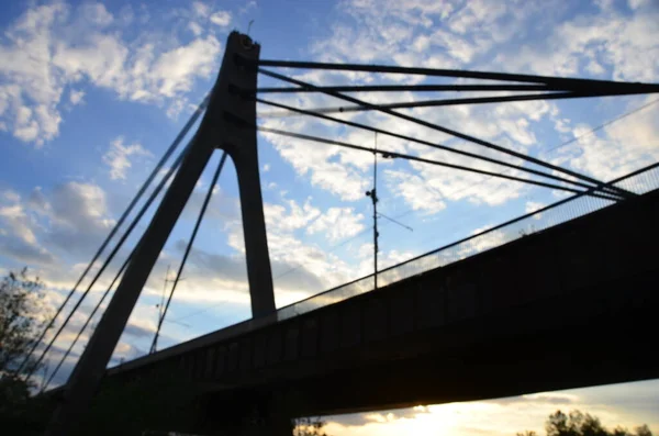 Moderne Hochbrücke Städtebauliches Konzept Hintergrund — Stockfoto