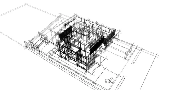 Architettura Edificio Illustrazione Sfondo — Foto Stock