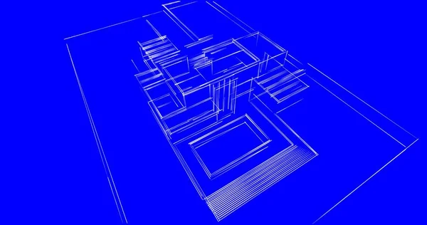 Disegno Astratto Carta Parati Architettonica Sfondo Concetto Digitale — Foto Stock