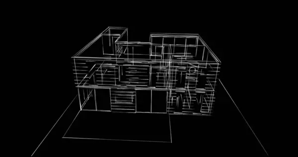 Abstraktní Architektonický Design Tapet Digitální Koncept Pozadí — Stock fotografie