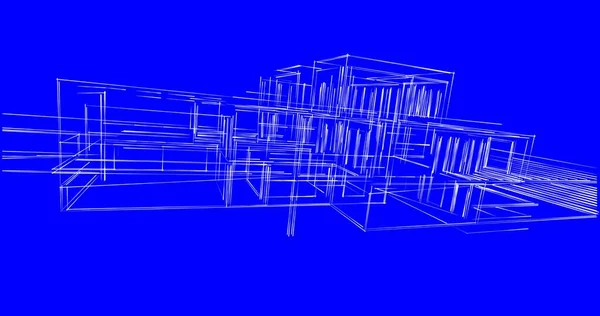 Abstrakte Architektonische Tapete Design Digitales Konzept Hintergrund — Stockfoto