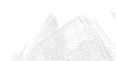 soyut mimari duvar kağıdı tasarımı, dijital konsept arkaplan