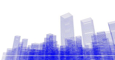 soyut mimari duvar kağıdı tasarımı, dijital konsept arkaplan