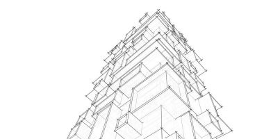 soyut mimari duvar kağıdı tasarımı, dijital konsept arkaplan