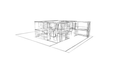 soyut mimari duvar kağıdı tasarımı, dijital konsept arkaplan