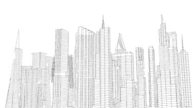 soyut mimari duvar kağıdı tasarımı, dijital konsept arkaplan