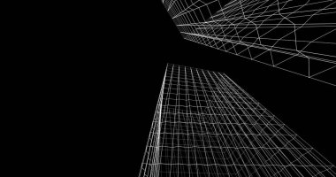 soyut mimari duvar kağıdı tasarımı, dijital konsept arkaplan