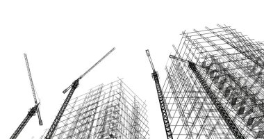 soyut mimari duvar kağıdı tasarımı, dijital konsept arkaplan