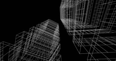 soyut mimari duvar kağıdı tasarımı, dijital konsept arkaplan