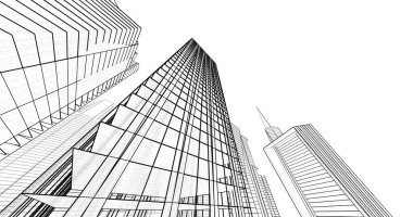 soyut mimari duvar kağıdı tasarımı, dijital konsept arkaplan