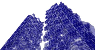 soyut mimari duvar kağıdı tasarımı, dijital konsept arkaplan