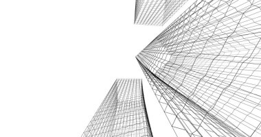 soyut mimari duvar kağıdı tasarımı, dijital konsept arkaplan