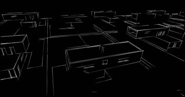 soyut mimari duvar kağıdı tasarımı, dijital konsept arkaplan