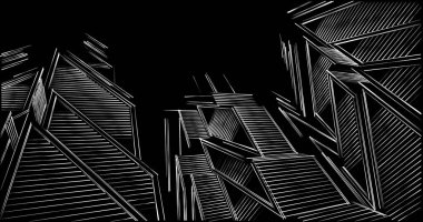 minimal geometrik şekiller, mimari çizgiler