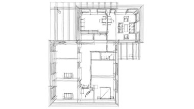 soyut mimari duvar kağıdı tasarımı, dijital konsept arkaplan