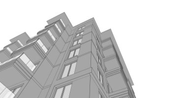 soyut mimari duvar kağıdı tasarımı, dijital konsept arkaplan