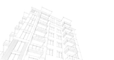 soyut mimari duvar kağıdı tasarımı, dijital konsept arkaplan