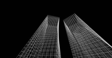 soyut mimari duvar kağıdı tasarımı, dijital konsept arkaplan