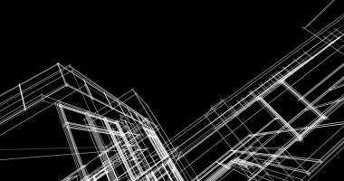 soyut mimari duvar kağıdı tasarımı, dijital konsept arkaplan