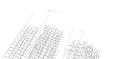 soyut mimari duvar kağıdı tasarımı, dijital konsept arkaplan