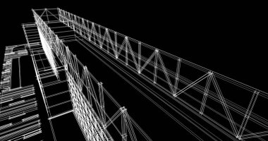 soyut mimari duvar kağıdı tasarımı, dijital konsept arkaplan