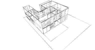 soyut mimari duvar kağıdı tasarımı, dijital konsept arkaplan