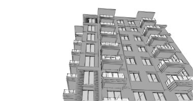 soyut mimari duvar kağıdı tasarımı, dijital konsept arkaplan