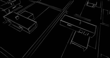 soyut mimari duvar kağıdı tasarımı, dijital konsept arkaplan