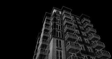 soyut mimari duvar kağıdı tasarımı, dijital konsept arkaplan