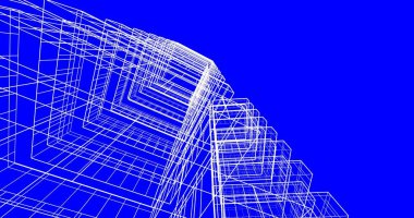 soyut mimari duvar kağıdı tasarımı, dijital konsept arkaplan