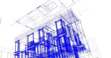 soyut mimari duvar kağıdı tasarımı, dijital konsept arkaplan