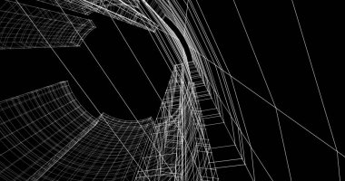 soyut mimari duvar kağıdı tasarımı, dijital konsept arkaplan