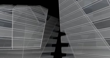 soyut mimari duvar kağıdı tasarımı, dijital konsept arkaplan