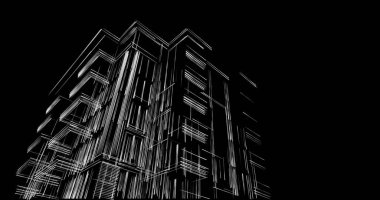 soyut mimari duvar kağıdı tasarımı, dijital konsept arkaplan