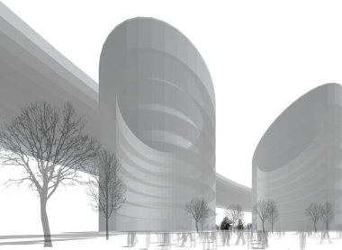 soyut mimari duvar kağıdı tasarımı, dijital konsept arkaplan