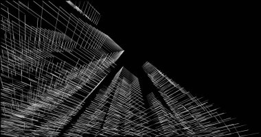 soyut mimari duvar kağıdı tasarımı, dijital konsept arkaplan