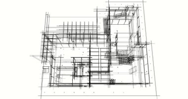minimal geometrik şekiller, mimari çizgiler
