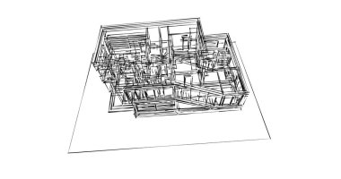 soyut mimari duvar kağıdı tasarımı, dijital konsept arkaplan