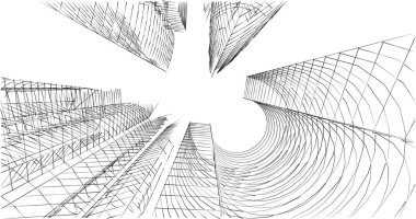 soyut mimari duvar kağıdı tasarımı, dijital konsept arkaplan