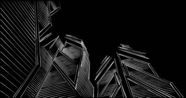minimal geometrik şekiller, mimari çizgiler