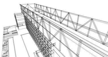 soyut mimari duvar kağıdı tasarımı, dijital konsept arkaplan