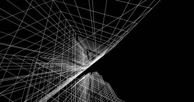 soyut mimari duvar kağıdı tasarımı, dijital konsept arkaplan