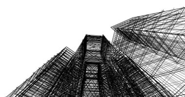 soyut mimari duvar kağıdı tasarımı, dijital konsept arkaplan