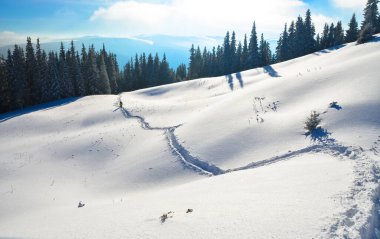 Dağların manzarası, doğa arkaplanı