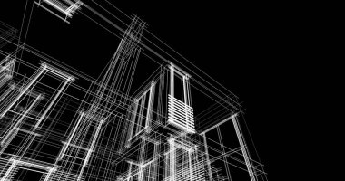 soyut mimari duvar kağıdı tasarımı, dijital konsept arkaplan